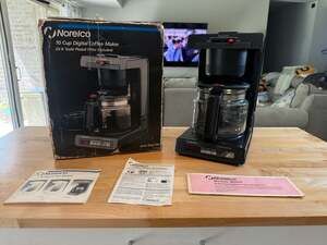 Vintage Norelco 10-Cup Digital Coffee Maker *see description